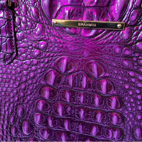 BRAHMIN Purple Potion Zip Top Tote | NWT - Picture 2 of 7